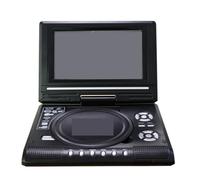 Reproductor de DVD portátil con pantalla LCD giratoria HD de 7.8 pulgadas, función de mini TV, reproductor de DVD/VCD/CD/MP3, soporte para tarjetas USB y SD, entrada/salida AV, batería recargable