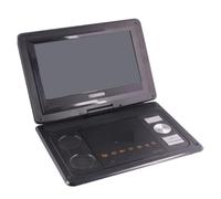 Reproductor de DVD portátil de 10,1 pulgadas, pantalla LCD giratoria HD, reproductor de EVD/DVD/VCD/CD con lector de tarjetas USB y SD, entrada/salida AV, función de TV, batería recargable integrada