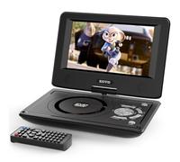 Reproductor de DVD portátil de 11.5 pulgadas para niños y coche, pantalla HD giratoria de 9.5 pulgadas con batería integrada de 4 a 6 horas, compatible con pantalla de sincronización con TV