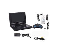 Reproductor de DVD Portátil de 9,8 Pulgadas con Pantalla Giratoria, Altavoces Duales, Reproductor de DVD, VCD, EVD, CD, Juegos y TV para Uso en Coche