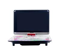 Reproductor de DVD portátil, Reproductor de DVD portátil multifunción Formato Completo, Soporte TV, Puerto USB, reproducción Tarjeta SD y Pantalla táctil HD giratoria