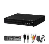 Reproductor de DVD, Reproductor de DVD doméstico 1080P for Cine en casa con TV, Reproductor y CD Compatible Todas Las regiones, Salida AV para Smart TV y caravanas