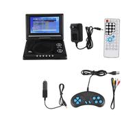 Reproductor de DVD, Reproductor de DVD portátil 7 Pulgadas - for Coche Recargable con Pantalla giratoria TV y Mando