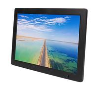 Reproductor de Fotos Inteligente, Vista Previa de Imagen Plug and Play Negro Detección del Cuerpo Humano Pantalla de Imagen Inteligente de 15 Pulgadas para Dormitorio (Enchufe de