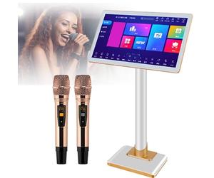 Reproductor de karaoke de 19/21,5 pulgadas, pantalla táctil HD, control de voz inteligente, almacenamiento de 500 GB a 8 TB + múltiples interfaces, para fiestas en interiores y exteriores. (A 19inch)