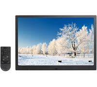 Reproductor de máquina de Publicidad Digital HD 1080P de Borde Estrecho Ultrafino de aleación de Aluminio de 15 Pulgadas Ranura para Tarjeta USB y SD y Control Remoto,Negro