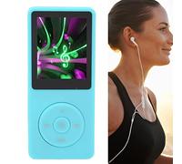 Reproductor de MP3, 30 Horas de Reproducción Reproductor de MP3 MP4 Memoria de 8 GB Reproductor de Música Portátil de Calidad de Sonido sin Pérdidas Ampliable de 64 GB, para (Blue)