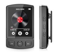 Reproductor de MP3 Bluetooth, reproductor de música digital portátil con altavoz, grabación de voz integrada de 32 GB, grabadora de radio FM con pantalla TFT a color para niños Crecer Deportes (Negro)