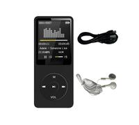 Reproductor de MP3 Carga USB Grabación Pantalla Digital Medios de Comunicación Portátil Correr Caminar Reproducir Música Negro