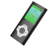 Reproductor de MP3 con Pantalla LCD de 1,8 Pulgadas, Reproductor de MP3 de Música Portátil Compatible con Grabación, Radio FM, Libro Electrónico, Sonido sin Pérdidas, 64 GB (Negro)