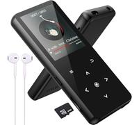 Reproductor de MP3 de 64 GB, Bluetooth 5.0, reproductor de música con sonido Hi-Fi, altavoz HD integrado, vídeo, grabación de voz, radio FM, soporte para lector de libros electrónicos de hasta 128 GB