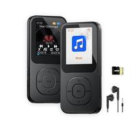 Reproductor de MP3 de 64GB con Bluetooth 5.3, Reproductor de Música Portátil con Altavoz, Radio FM, Grabadora de Voz, Mayor Duración de Batería, Transmisión Rápida, Apagado Programado, hasta 256GB