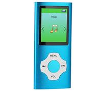 Reproductor de MP3 Portátil, Pantalla LCD de 1,8 Pulgadas, Reproductor de MP3 Reproductor de Música de Alta Fidelidad, Compatible con Grabación de MP3, Radio FM, Visor (Cielo Azul)