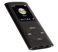 Reproductor de MP3/reproductor de MP4, Reproductor de Música MP4 Compatible con Tarjeta TF de hasta 64 GB, Pantalla LCD Digital de 1,8 Pulgadas, Reproductor de Música Portátil HiFi sin(Negro)