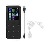 Reproductor de MP3, reproductor de música HiFi portátil con función de grabación de diccionario, ranura para tarjetas y altavoz para aprender deportes de entretenimiento, color negro, 9,4 x 4,3 x 1 cm