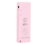 Reproductor de MP3, Reproductor de Música Portátil para Estudiantes, Mini Reproductor de MP3 Compacto sin Pérdida de Sonido, Admite Tarjeta de Memoria de hasta 64 GB, para Correr, Andar en(Rosa)