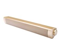 Reproductor de música compacto, ideal para noches de juegos y películas, con batería recargable integrada para aventuras al aire libre.