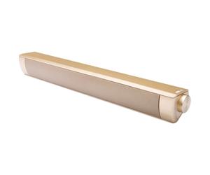 Reproductor de música compacto, ideal para noches de juegos y películas, con batería recargable integrada para aventuras al aire libre.