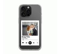 Reproductor de música de 1 imagen personalizado transparente para iPhone 16, 15, 14, 13, 12