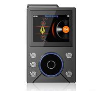 Reproductor de música MP3, con doble decodificación WM8965 Chip BT Conexión 320x240 Resolución Pantalla CNC Cuerpo de aleación de aluminio (negro 16GB)