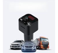 Reproductor de música MP3 WAV para automóvil Transmisor modulador FM BT 5.0 y Receptor de Audio Manos Libres inalámbrico con Dos Puertos de Carga USB y supresión de Ruido CVC para