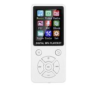 Reproductor de música portátil MP3 MP4, Mini Bluetooth Radio Ultrafina/Grabación/Video/E-Book Reproductor de música para Estudiantes con botón de tácticas de Ocho diagramas (Blanco)