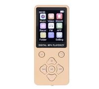 Reproductor de Música, Reproductor de MP3 Multifuncional Amplia Compatibilidad BT5.0 Pantalla a Color de 1,8 Pulgadas Lector de Tarjetas de Memoria Compacto HiFi para Estudio Al