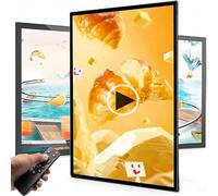 Reproductor de señalización digital, pantalla publicitaria, monitor Plug & Play para videos e imágenes, cartelera montada en la pared, colocación horizontal y vertical, 23.6 pulgadas