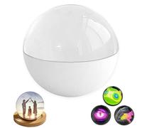 Reproductor de video de bola de cristal, esfera de pantalla digital de 2.7 pulgadas, carga videos y fotos, regalo iluminado personalizado para aniversario, cumpleaños, boda (blanco)
