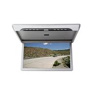 Reproductor de vídeo for Coche 19 Pulgadas, Pantalla LCD HD, 1080P, Monitor for, Montaje en Techo, MP5, TV automático, USB, FM, Enlace Altavoz Viajes Familiares por Carretera(19 Grey Mirror Link)