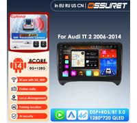 Reproductor de vídeo Multimedia inalámbrico Carplay 4G AI Wifi Android 14 Auto Radio para AUDI TT MK2 8J 2006 - 2014 navegación RDS DSP 10.33inch S4(4G 32G)
