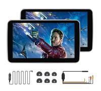 Reproductor De Video Para Reposacabezas De AutomóVil, Pantalla TáCtil De 10,1 Pulgadas, Procesador De 2 + 32G-8 NúCleos, Android 9, Compatible Con 4K/Wifi/Bluetooth/Entrada Hdmi/Fm/Usb, 2 Piezas