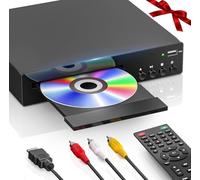 Reproductor DVD Negro, Reproductor de DVD Compacto para TV，Leitor DVDs Domésticos con HDMI, RCA, USB, Control Remoto, para Todos Los Reproductores de DVDs Compatibles con 1080p, NSTC/PAL, Formato CD