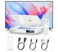Reproductor DVD para TV, DVD Player HDMI con Todas Las Regiones Libres, Mini Reproductor DVDs con Puerto USB, Reproducción De Memoria, Mando a Distancia, Cables HDMI, RCA y AUX Incluidos.