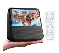 Reproductor DVD Portátil con Pantalla, Batería de 4000mAh, Bluetooth/USB/AV/AUX/Todas Las Zonas, Brillo Ajustable, Dual Altavoz Integrado, Lector DVD y CD Gratuito para TV, Viajes en Coche (Negro)