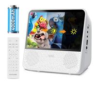 Reproductor DVD portátil con Pantalla de 7 Pulgadas, Brillo Ajustable, Batería de 4000mAh, Audio Bluetooth/USB/AV/AUX/Todas Las Zonas, DVD Portátil con Función de Memoria Interrumpida