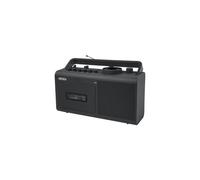 Reproductor/grabador de casetes portátil personal Jensen MCR-250 con radio AM/FM (negro) [N