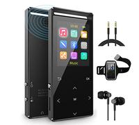 Reproductor MP3 Bluetooth 64 GB con Brazalete Deportivo, Line-in Rip Music,FM,HiFi,reproducción aleatoria, Carcasa de Metal, Mate,Embalaje de Navidad