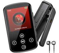 Reproductor MP3 de 128 GB, Bluetooth 5.3, LIUWID Mini reproductor de música con clip, con botón de volumen independiente, altavoz HD, radio FM, Ebook, grabadora, zz