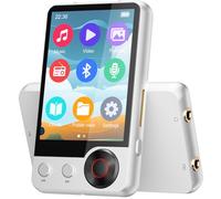 Reproductor MP3 de 128 GB con Bluetooth 5.3, Reproductor de HiFi con dos Puertos Para Auriculares, Altavoz HD Incorporado, Pantalla Táctil, Grabadora de voz, Radio FM, MP3 Portátil de Aleación de Zinc