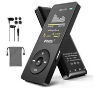 Reproductor MP3 de 16 GB con Bluetooth 5.3, ultraligero (30 gramos), hasta 80 horas de duración de la batería, pantalla de 1,8 pulgadas, ideal para deportes, niños y adultos, soporta tarjetas TF de