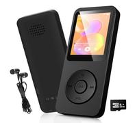 Reproductor MP3 de 32 GB Bluetooth 5.3 con Pantalla TFT a Color de 1,8 Pulgadas con Auriculares, Dispositivo mp3 para niños con Altavoz, Radio FM, Libro electrónico, grabación, Soporte de hasta 128
