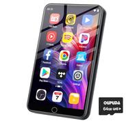 Reproductor MP3 de 80 GB con Bluetooth y WLAN, Reproductor MP3 de 4 Pulgadas con Spotify, Reproductor MP4 Android con Altavoz, Amazon Music, Deezer, Audible, Radio FM, Libro electrónico (Negro)