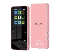 Reproductor MP3 MP4 8G Reproductor de MúSica HiFi Compatible con Tarjeta, con Reloj Despertador FM PodóMetro E-Book Altavoz Incorporado-Rosa