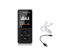 Reproductor Mp3 MP4 para niños, Reproductor de música Multimedia LCD portátil Delgado de 1,8 Pulgadas con reproducción de vídeo, Radio FM, grabadora de Voz, Compatible con (Negro)