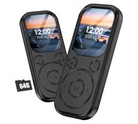 Reproductor MP3 Olycism de 64 GB con Bluetooth 5.3, Reproductor de música portátil Sonido HiFi y Radio FM, batería de 300 mAh, Incluye Altavoces Integrados,Color Negro