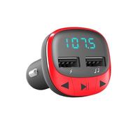 Energy Sistem Energy Car FM - Transmisor FM para vehículos (microSD, Carga USB, USB MP3) Rojo