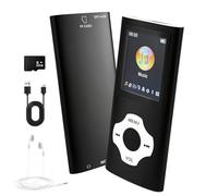 Reproductor MP3 Portátil Bluetooth, MP3 Player con Pantalla TFT 1.8”, Sonido HiFi Sin Pérdidas y Altavoz Integrado, incorpora Radio FM, Grabadora de Voz, Libro Electrónico Ideal para Niños y Adultos