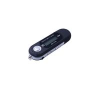 Reproductor MP3 portátil y radio FM, modelo 6256, compatible con memoria flash, control por tonos, diseño compacto de 95 x 25 x 16 mm.