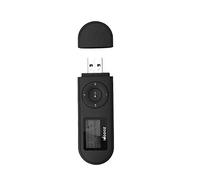 Reproductor MP3, reproductor MP3 USB con radio FM, grabadora de voz, idoooz U2 reproductor de música de 8 GB compatible con un botón para grabación (negro)